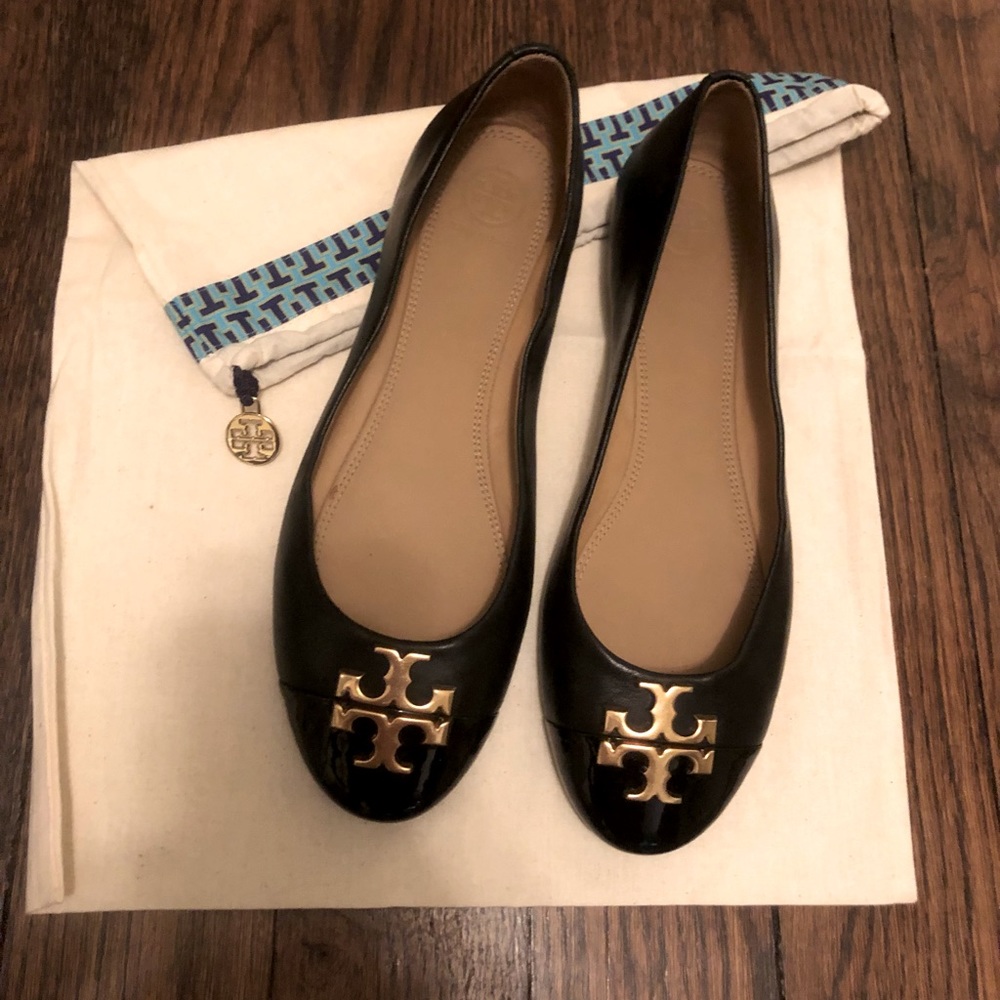 Tory Burch Black Ballet Flats